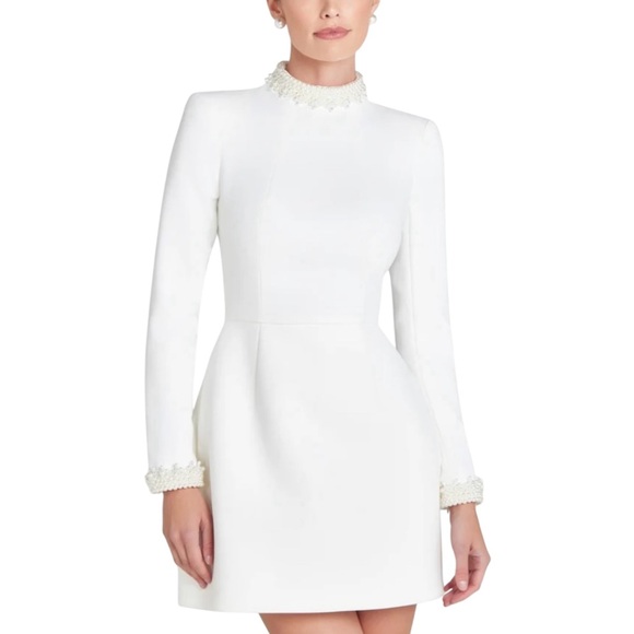 NWT Nadine Merabi Athena Dress with Faux Pearls Size US M / 8 - Picture 4 of 11